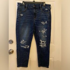 AE size 16 “short” Hi-Rise Jegging Crop jeans